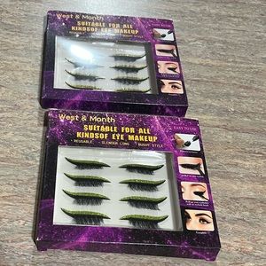 NIB 2-West & Month make up glue on lashes Suitable for all kinds of make up